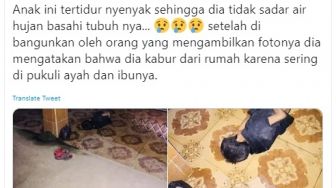 Dipukuli Orang Tuanya, Anak ini Kabur hingga Tertidur di Genangan Air