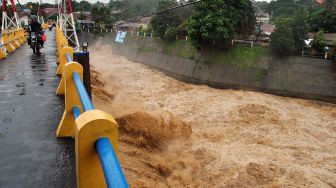 Bogor Hujan! Tinggi Air Bendungan Katulampa Siaga 3