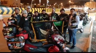 Seru, Wali Kota Jambi Sambut Biker Ayah dan Anak Tembus 10 Negara