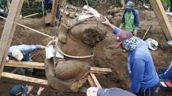 Geger Warga Pandeglang Temukan Artefak Ganesha, Diduga Berumur 1.800 Tahun