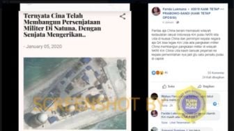 CEK FAKTA: Foto China Bangun Instalasi Senjata Militer di Natuna, Benarkah?