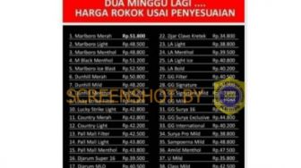 CEK FAKTA: Apa Benar Ini Daftar Harga 42 Rokok Usai Kenaikan Tarif Cukai?