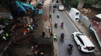 Begini Kondisi Terkini Jalan Daan Mogot yang Amblas