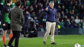 Quique Setien saat masih melatih Real Betis, 7 Februari 2019.[Foto/AFP]
