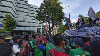 Tak Sampai Ribuan, Demo Ojol di Kemenhub Hanya Ratusan Orang