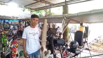 Mengenal Sosok Haerul, Pemuda Pinrang Perakit Pesawat dari Mesin Rongsokan