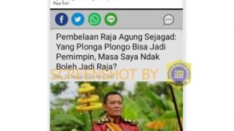 CEK FAKTA: Raja Agung Sejagad Sebut yang Plonga-plongo Bisa Jadi Pemimpin?