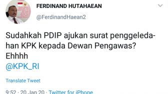 Singgung PDIP, Ferdinand Demokrat: Sudah Ajukan Surat Penggeledahan? Eh