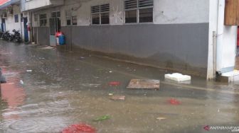 Kali Meluap saat Hujan, Gang Kelinci Pasar Baru Banjir Sebetis Orang Dewasa