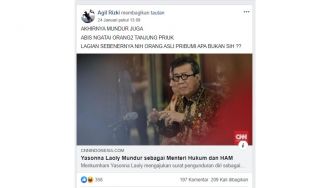 CEK FAKTA: Benarkah karena Persoalan Tanjung Priok Yasonna Laoly Mundur?