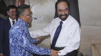 Presiden PKS Temui Surya Paloh di Kantor Nasdem