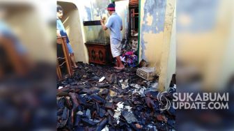 Asyik Ngopi, Rumah Ketua RT Di Jampang Kulon Sukabumi Terbakar