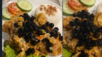 Heboh Menu Ayam Geprek Topping Boba, Bikin Netizen Geleng-geleng