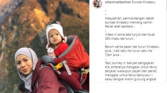 Salut, Ibu Ini Taklukkan Puncak Kinabalu Sambil Gendong Anak