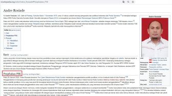 Profil Andre Rosiade di Wikipedia Berubah, Kini Ada Kolom Penjebakan PSK