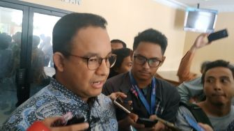 Anies Baswedan Sampaikan Kondisi Terkini di Pintu Air Manggarai