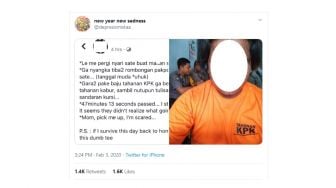 Pakai Baju Tahanan KPK, Lelaki Ini Terjebak di Warung Makan Berisi Polisi