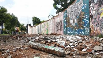 Tembok Stadion Kridosono Jogja Ambrol, Sempat Dikira Suara Orang Jatuh