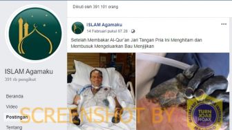 CEK FAKTA: Benarkah Tangan Pria Ini Menghitam dan Busuk Usai Bakar Alquran?