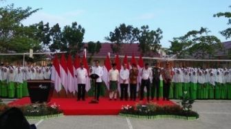 Siswa MTsN 3 Pekanbaru Kaget Sekolahnya Dikunjungi Presiden Jokowi