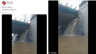 Video Viral Diduga Underpass Senen Terendam Banjir, Warganet: Curug Senen