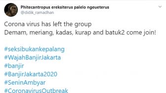 Jakarta Dikepung Banjir, Warganet: Corona Left Group, Kadas-Kurap Come Join