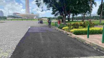 OC Formula E 2020 Jakarta Klaim Pengelupasan Uji Coba Aspal di Monas Sukses