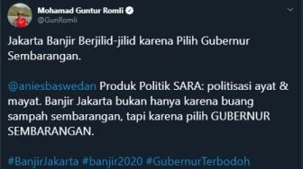 Guntur Romli: Banjir Terjadi juga Karena Memilih Gubernur Sembarangan