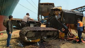 Komponen Alat Berat Proyek Tol Serang-Panimbang Dicuri