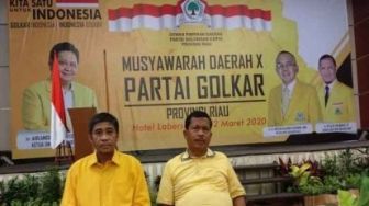 DPP Tunda Musda Golkar, Ketua DPD I dan DPD II Riau Jumpai Erlangga