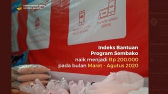 Antisipasi Corona, Kemensos Naikkan Indeks Bantuan Sembako