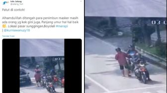 Viral Pria Bagi-bagi Masker, Warganet: di Tengah Penimbun Ada yang Begini