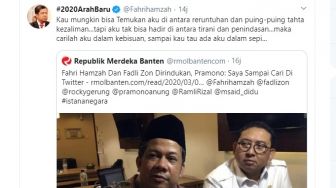 Dianggap Lama Tak Muncul, Fahri Hamzah: Carilah Aku dalam Kebisuan