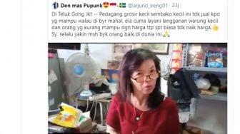 Jual Sembako dengan Harga Normal, Pemilik Grosiran di Teluk Gong Viral