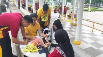 42 Personel Polres Pangkalpinang Jalani Pemeriksaan Kesamaptaan