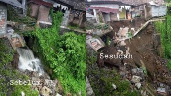 Talut Longsor, Rumah di Jlagran Jogja Amblas