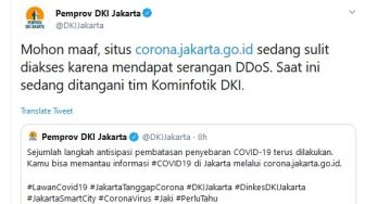 Situs Informasi Virus Corona Pemprov DKI Jakarta Dilumpuhkan Hacker