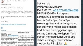 CEK FAKTA: Benarkah Terapis Panti Pijat di Jakarta Suspect Virus Corona?