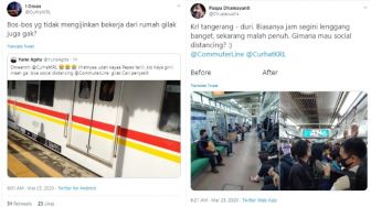 KRL Sesak Penumpang, Warganet: Gimana Mau Social Distancing?