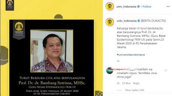 Guru Besar Epidemiologi FKM UI Berstatus PDP Corona Tutup Usia