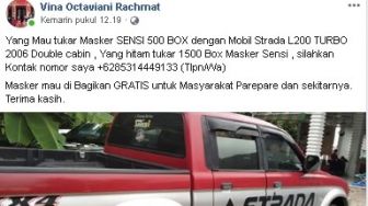 Viral, Pengusaha Ini Rela Jual Mobil untuk Ditukar Masker Perangi Corona