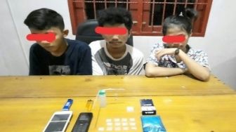 ABG Cantik Ditangkap Bersama Dua Pria Pengedar Sabu