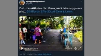 Antisipasi Corona, Kampung di Sleman ini Berlakukan Akses Satu Pintu