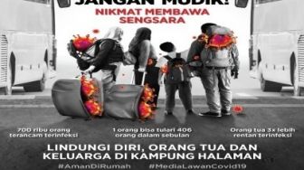 #MediaLawanCovid19, Ajak Warga Jangan Pulang Kampung