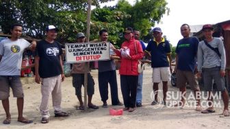 Masih Juga Dikunjungi Warga, Pantai Ujung Genteng Sukabumi Ditutup