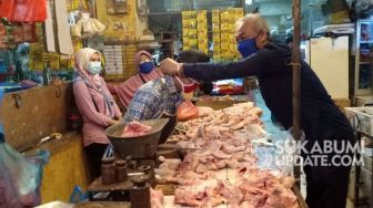 Aturan Wajib Masker di Pasar Cibadak Sukabumi