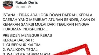 Sebar Isu Istana Hukum Kepala Daerah yang Lockdown, Pria Bogor Ditangkap