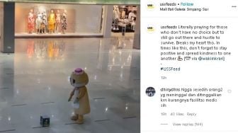 Viral Video Badut Berdiri di Tengah Mal yang Sepi, Publik: Sakit Lihatnya