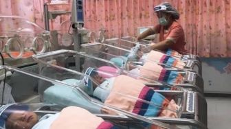 Cegah Corona, Bayi Baru Lahir di Thailand Dipasangi Pelindung Wajah