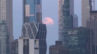 Penampakan Supermoon di New York